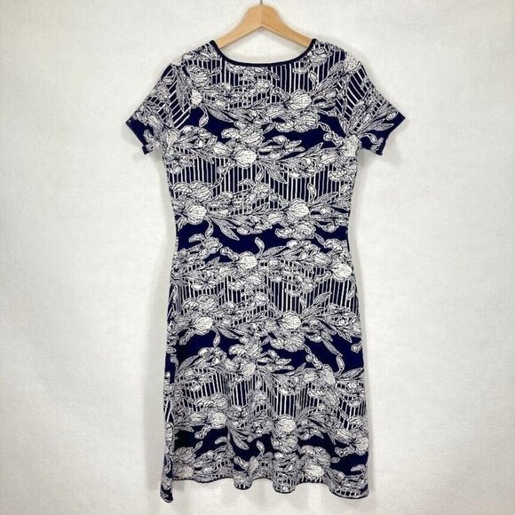 Robbie Bee Short Sleeve Sheath Dress Academia Career Boss Church Boho Floral S - Picture 5 of 7